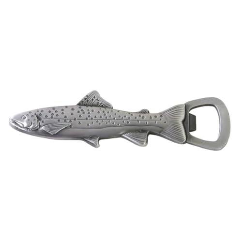Multifunktionaler Flaschenöffner für Fische, Edelstahl-Textur, Bieröffner für Bierzugang bei Partys und Picknicks von MOONDAME