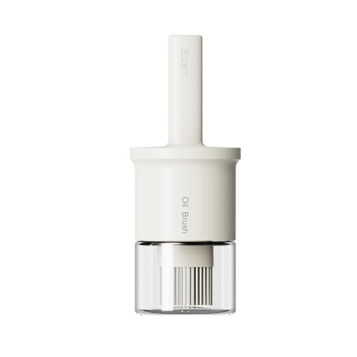 Multifunktionaler Küchenölspender mit Silikonbürste Glasflasche Glasöldose geeignet für Ölsoßen und Grillen von MOONDAME