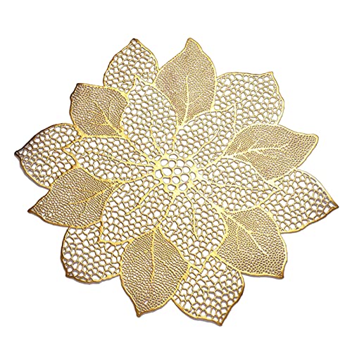 Platzdeckchen mit Blumenbronzierung, hohl, westliches Essen, Kissen von MOONDAME