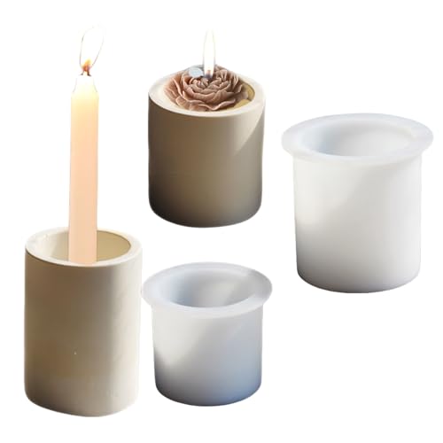 Runde Gips-Kerzenhalter-Formen, multifunktional, rund, Gipshalter, Formen für Hochzeits- und Party-Dekoration von MOONDAME