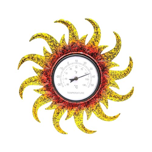 Thermometer Außen- und Innenbereich, dekoratives Thermometer, analog, Raum-, Gartenthermometer, Temperatur Thermometer Außen- und Innenbereich, dekoratives Thermometer, analog, Raum-, Gartenthermometer, Temperatur von MOONDAME