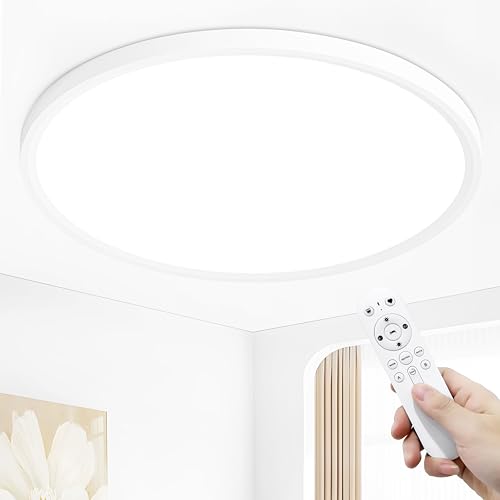 MOONSEA 60W LED Deckenleuchte Flach Dimmbar mit Fernbedienung, Ultra Dünn Deckenlampe LED, 3000-6000K Ø60cm, Deckenleuchte Wohnzimmer für Wohnzimmer Schlafzimmer Kinderzimmer Büro, Weiß MOONSEA 60W LED Deckenleuchte Flach Dimmbar mit Fernbedienung, Ultra Dünn Deckenlampe LED, 3000-6000K Ø60cm, Deckenleuchte Wohnzimmer für Wohnzimmer Schlafzimmer Kinderzimmer Büro, Weiß von MOONSEA