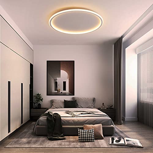 MOONSEA Deckenlampe LED Deckenleuchte Dimmbar, 28W Deckenlampe Schlafzimmer, 3000K-6000K Indirekte Deckenleuchte Rund für Schlafzimmer Kinderzimmer Küche Esszimmer Weiß Φ41.5CM von MOONSEA