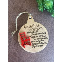 Weihnachten Im Himmel Schaukelstuhl Holz Graviert Weihnachtsornament von MOONSHINEandGLITTER