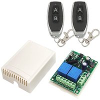 220 V AC 2-Kanal-Funkfernbedienungsschalter, HF-Empfänger-Relaismodul 433 MHz mit Sender EIN/AUS für Garagentor, Licht, Heimgebrauch von MOONSTARS