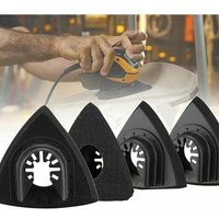 4) 90 mm dreieckige Schleifpads – Multi-Tool-Vibrationsschleifpads zum Holzschleifen (90 mm) von MOONSTARS