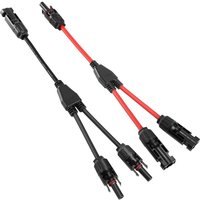 Moonstars - Professionelles Solarpanelkabel (1 auf 2 Pin) mmf+ffm Y-Stecker Solarpanelkabel 1 Paar Solaradapter von MOONSTARS