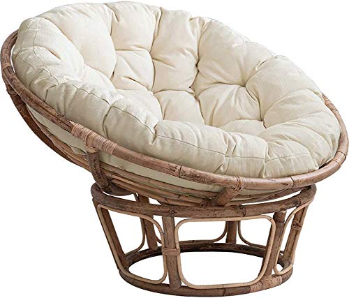 MOOOEHYM Wasserdicht Papasan Stuhl Kissen,Verdicken Runde Einest Outdoor Hängende Eier Stuhl Kissen Für Hängematte Swing Garten Terrasse-H Durchmesser 110cm von MOOOEHYM