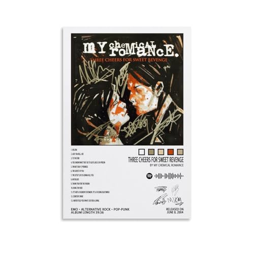 MOOOY My Chemical Poster Romance Three Cheers for Sweet Revenge, Albumcover, Leinwandposter für Zimmer, ästhetisch, dekoratives Gemälde, Wandkunst, Wohnzimmer, 30 x 45 cm von MOOOY