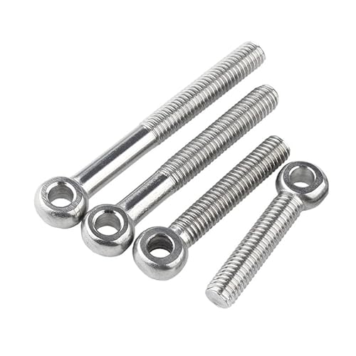 MOOPW 304 Edelstahl Augenbolzen Ösenbolzen Rigging Ankerpunkte Wirbel Kleine Ösenschraube Heavy Duty Rundschrauben mit Öse M5 x 55mm 5 Pcs von MOOPW