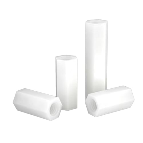 MOOPW Doppelt durch Innengewinde Nylon Standoffs Schrauben Hex Spacers Muttern PCB Motherboard Isolierung Kunststoff Abstandshalter M2 x 25mm 20 Pcs von MOOPW
