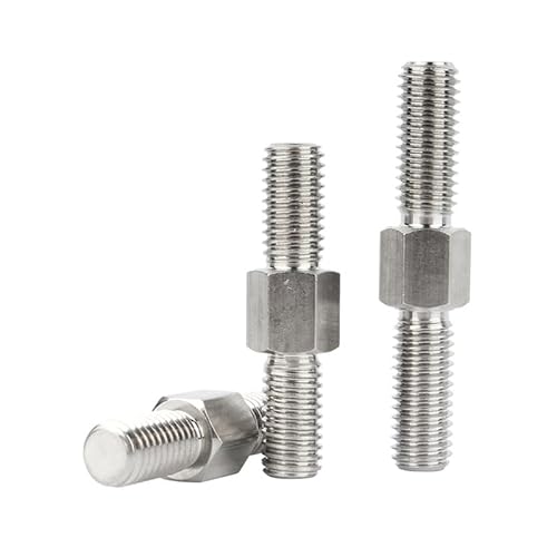 MOOPW Edelstahl 304 Doppelendige Zapfen Sechskant Abstandshalter Schrauben Bolzen mit Doppelgewinde Standoffs Hochbelastbar Verbindung Säule für die Industrie M6 x 70mm 2 Pcs von MOOPW