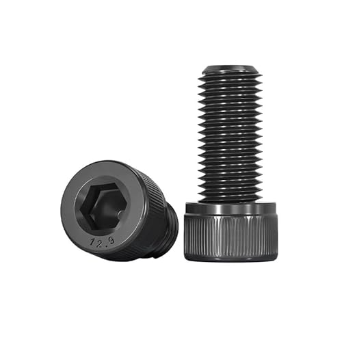 MOOPW Klasse 12.9 Legierter Stahl Innensechskant Zylinderkopfschrauben Fassungskappen Bolzen Tassenkopf Schrauben Hohe Festigkeit Maschine Bolzen M2.5 x 18mm 50 pcs von MOOPW