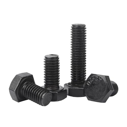 MOOPW Klasse 12.9 Stahl Sechskantbolzen - Sechskant Schrauben Hohe Festigkeit Verlängern Bolzen Metrisch Mechanischen Befestigungen M6 x 10mm 20 Pcs von MOOPW