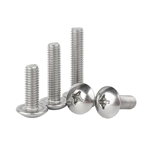 MOOPW Kreuz Champignon Runder Kopf Bolzen Edelstahl 304 Flachrundbolzen Maschine Schrauben Befestigungen M5 x 25mm 20 Pcs von MOOPW