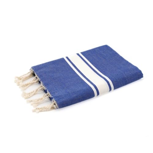 MALIBU - VEREINIGTE TRADITIONELLE FOUTA MALIBU - KLASSISCHER STREIFEN - 100X200 CM - Strandtuch - Bleu_grec - 100x200x1cm von MOORISH IDOL