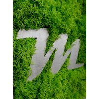 Mit Text Oder Anfangsbuchstaben - Personalisiertes Moosbild Partner Bild in Mehreren Farben Geschenk Zum Jahrestag Hochzeit Uvm von MOOSLO