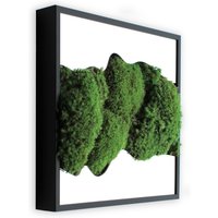 Moosbild Mit Spiegelpaneelen in Silber Und Gold - Kugelmoos von MOOSLO