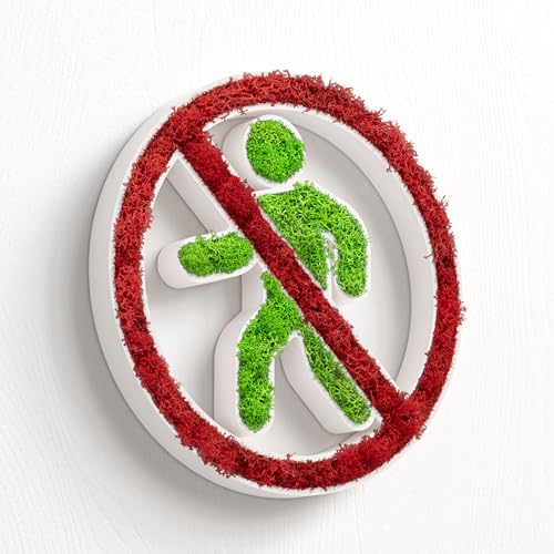 MOOSWERK Natürliches Moos Türschild Selbstklebend Praxis Schild | Moosbild Deko für Privat Weiß | Nachhaltige Wanddeko für Innen MOOSWERK Natürliches Moos Türschild Selbstklebend Praxis Schild | Moosbild Deko für Privat Weiß | Nachhaltige Wanddeko für Innen von MOOSWERK