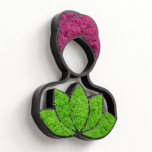 MOOSWERK Natürliches Moos Türschild Selbstklebend Wellness Schild | Moosbild Deko für Spa Schwarz | Nachhaltige Wanddeko für Innen MOOSWERK Natürliches Moos Türschild Selbstklebend Wellness Schild | Moosbild Deko für Spa Schwarz | Nachhaltige Wanddeko für Innen von MOOSWERK