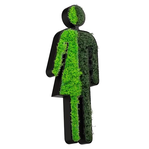 MOOSWERK WC Moosschild Divers Non-Binary | Moos Schild Wanddekoration für Toiletten | Nachhaltige und stilvolle WC-Beschilderung in Schwarz | Perfekte Deko für Badezimmer und Gäste-WCs MOOSWERK WC Moosschild Divers Non-Binary | Moos Schild Wanddekoration für Toiletten | Nachhaltige und stilvolle WC-Beschilderung in Schwarz | Perfekte Deko für Badezimmer und Gäste-WCs von MOOSWERK