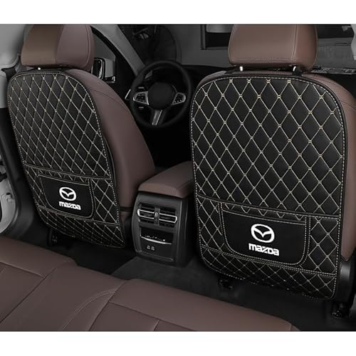 2 Stück Leder Rückenlehnenschutz Auto für Mazda 5, Maßgeschneiderte Trittschutz Rücksitz, Schmutzabweisend Autositz Organizer Kickschutz mit 1 Taschen,B 2 Stück Leder Rückenlehnenschutz Auto für Mazda 5, Maßgeschneiderte Trittschutz Rücksitz, Schmutzabweisend Autositz Organizer Kickschutz mit 1 Taschen,B von MOOWI