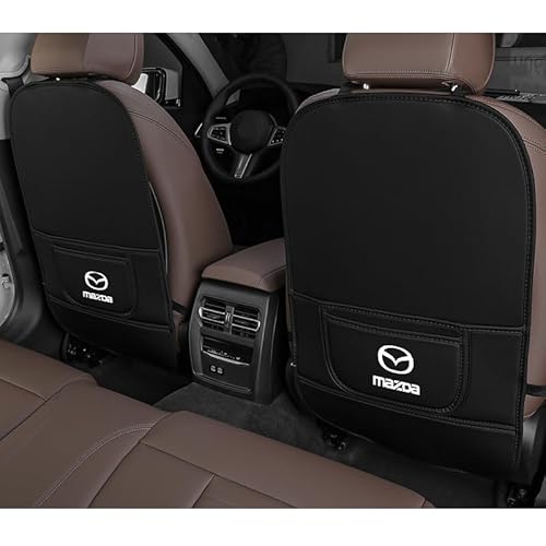 2 Stück Leder Rückenlehnenschutz Auto für Mazda CX-80, Maßgeschneiderte Trittschutz Rücksitz, Schmutzabweisend Autositz Organizer Kickschutz mit 1 Taschen,D 2 Stück Leder Rückenlehnenschutz Auto für Mazda CX-80, Maßgeschneiderte Trittschutz Rücksitz, Schmutzabweisend Autositz Organizer Kickschutz mit 1 Taschen,D von MOOWI