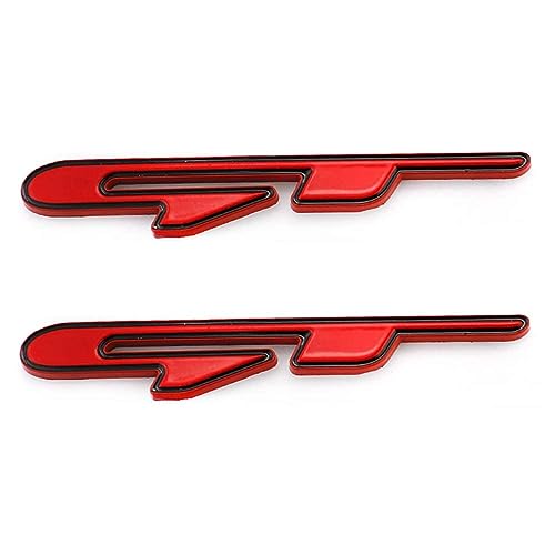 3D Metall Auto Aufkleber für GT, Selbstklebend Logo Emblem Badge Abzeichen für Heckklappe Kofferraum, Chrom Autoaufkleber zubehör,Red 3D Metall Auto Aufkleber für GT, Selbstklebend Logo Emblem Badge Abzeichen für Heckklappe Kofferraum, Chrom Autoaufkleber zubehör,Red von MOOWI