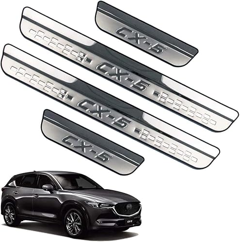 4 Edelstahl Auto Einstiegsleisten Schutz für Mazda Cx-5 Cx5 Cx 5 2012-2014 2015 2016 2017 2018 2019 2020, rutschfeste Anti-KratzTrim Scuff Automobile Türschweller Schutz, Autotürschwellenschutz 4 Edelstahl Auto Einstiegsleisten Schutz für Mazda Cx-5 Cx5 Cx 5 2012-2014 2015 2016 2017 2018 2019 2020, rutschfeste Anti-KratzTrim Scuff Automobile Türschweller Schutz, Autotürschwellenschutz von MOOWI