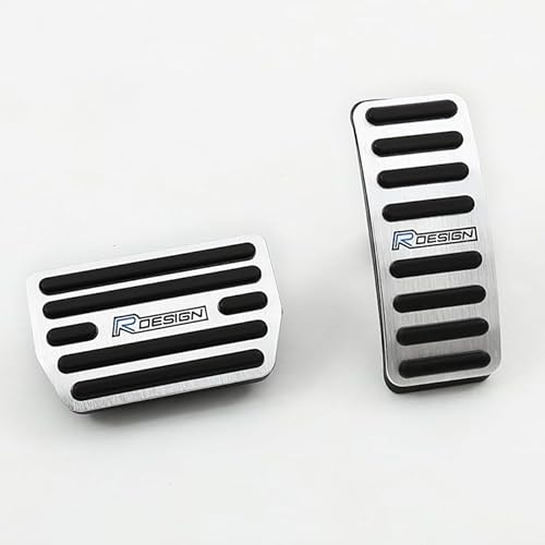 MOOWI Auto Gaspedal Bremspedal für Volvo XC40 2020 2021 2022 2023 2024, rutschfeste Edelstahl Auto Pedale Abdeckung, Rostfreie Verschleißfeste Auto Bremspedalbeläge,at von MOOWI