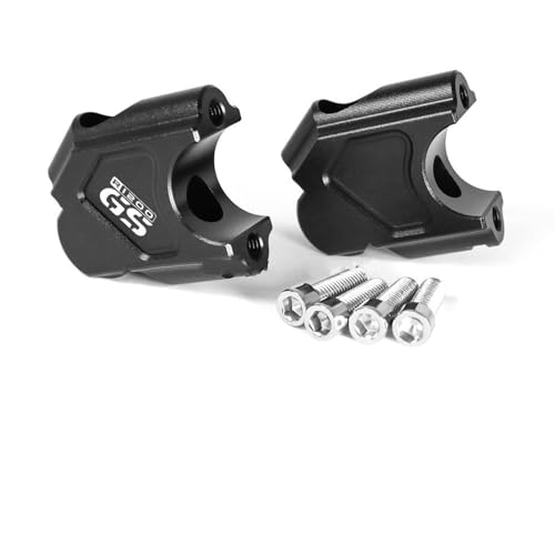 MOOWI Lenker-Riser-Verlängerung Für B&MW R1200GS 2004-2008 R 1200 GS Adventure 2005-2008 Motorrad Lenker Riser Drag Griff Bar Clamp verlängern Adapter (Color : Black-R1200GS) von MOOWI