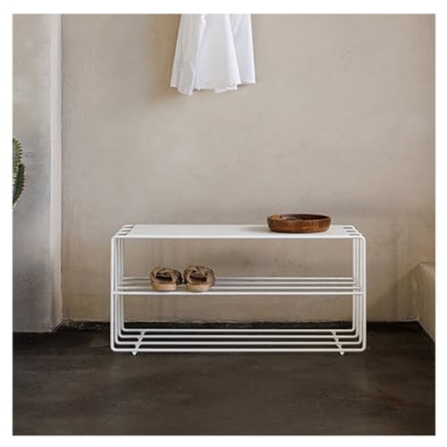 MOOWI Schuhbank Schuhbank, Schuhregalbank, Eingangsbank, 3-stufige Schuhregal-Aufbewahrungsbank, for Eingangsbereich, Badezimmer, Schlafzimmer Schuhregalbank(Weiß) von MOOWI