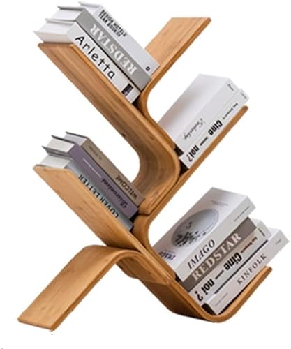 MOOWI Zeitungsständer Bücherregal, einfaches Tisch-Bücherregal, mehrschichtiges kreatives Baum-Bücherregal, unabhängige Regal-Aufbewahrungs- und Ausstellungseinheit Bücherständer (Size : Four Floors) von MOOWI