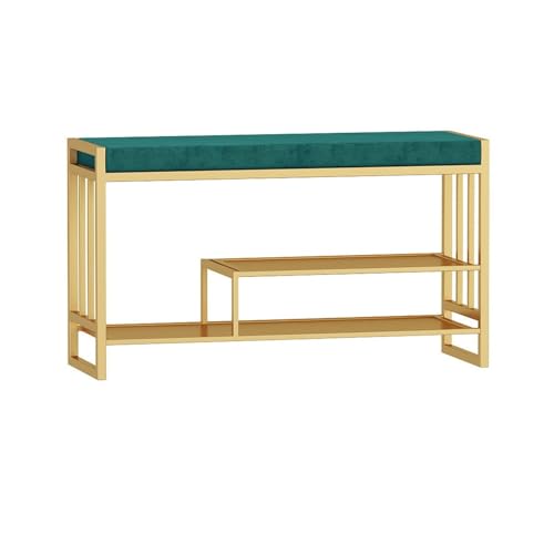 Schuhbank Schuhregal for den Eingangsbereich mit gepolstertem Sitz, Schuhbank for den Eingangsbereich, Aufbewahrungsschuhregal, Aufbewahrungsbank mit 2 Ablagen for den Eingangsbereich, Schlafzimmer, W Schuhbank Schuhregal for den Eingangsbereich mit gepolstertem Sitz, Schuhbank for den Eingangsbereich, Aufbewahrungsschuhregal, Aufbewahrungsbank mit 2 Ablagen for den Eingangsbereich, Schlafzimmer, W von MOOWI