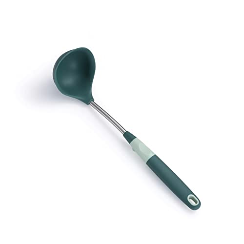 Stahlkelle Silikon Haushalt lang Griffgröße Löffel for Suppe Küche Utensilien Restaurant Kelle Anti-Scenen-Löffel Koch- und Servierlöffel für Suppe Stahlkelle Silikon Haushalt lang Griffgröße Löffel for Suppe Küche Utensilien Restaurant Kelle Anti-Scenen-Löffel Koch- und Servierlöffel für Suppe von MOOWI