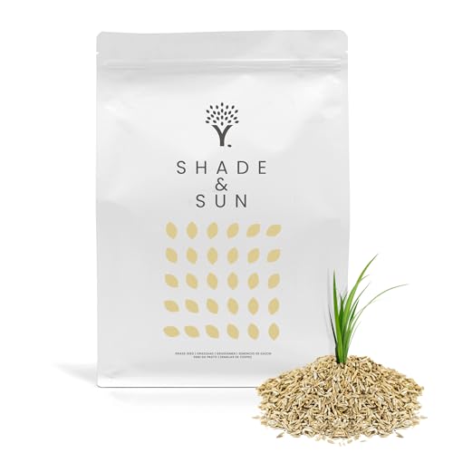 MOOWY Shade & Sun Dürreresistente Rasensamen für Schatten & Sonne 50 m² - Mehrjährige Qualitäts Gras mit Biostimulanz-Beschichtung für 38% mehr Keimung - Mit Rotschwingel und Wiesen-Rispengras von MOOWY