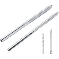 Mophorn - 102er-Pack Kabelgeländer-Spannbeschläge mit Gewindebolzen für 3,2-mm-Deckkabel, T316 Edelstahl, Spanner für Holz-/Metallpfosten, Silber Mophorn - 102er-Pack Kabelgeländer-Spannbeschläge mit Gewindebolzen für 3,2-mm-Deckkabel, T316 Edelstahl, Spanner für Holz-/Metallpfosten, Silber von MOPHORN
