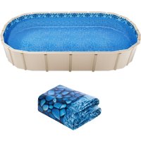 18 x 33 Fuß große ovale Poolfolie für oberirdische Unibead-Schwimmbecken, Standardgröße, 52 Zoll Wandhöhe - Mophorn von MOPHORN