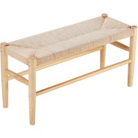 31,5' Holz-Rattanbank – handgeflochten, stabile Eichenbeine, ideal für Eingangsbereich, Schlafzimmer, Wohnzimmer und Küche – bereichern Sie Ihren von MOPHORN