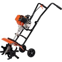 38 cc Benzinbetriebener Bodenfräse, 4-Takt mit 4 verstellbaren Stahl-Frontzinken, für die Bodenbearbeitung von Rasen, Garten und Feld - Mophorn 38 cc Benzinbetriebener Bodenfräse, 4-Takt mit 4 verstellbaren Stahl-Frontzinken, für die Bodenbearbeitung von Rasen, Garten und Feld - Mophorn von MOPHORN