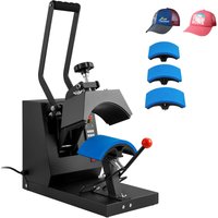 Mophorn - 4-in-1-Kappe-Hitzepresse, 6 x 3 Zoll, Clamshell-Sublimationstransfer, LCD-Digitaltimer mit 4 gebogenen Heizelementen von MOPHORN