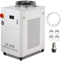 Mophorn - CW6000 Industrieller Wasserkühler, 1500 w Kompressorkühlsystem, 15 l Tank, 65 l/min Durchflussrate, CO2-Lasergravurmaschine von MOPHORN