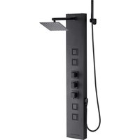 Mophorn - Duschpaneel-Turmsystem (4-in-1) mit Regenwasserfall-Duschkopf, (124 cm) Duschsäule aus gebürstetem Edelstahl, Wandmontiertes von MOPHORN