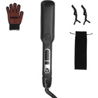 Haarglätter – 3,8 cm Titan-Glätteisen mit negativen Ionen, LCD-Display, 25 Temperaturstufen (100°C-230°C), schnelles Aufheizen. Ideal für Salon, von MOPHORN