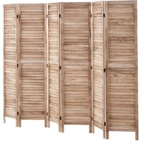 Holz-Raumteiler, 6-teiliger faltbarer Sichtschutz, 66,9 Zoll hoch, für Zuhause, Büro, Restaurant und Schlafzimmer - Mophorn von MOPHORN