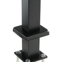 Mophorn - Kabelgeländerpfosten, 36' x 2' x 2' Stahldeckgeländerpfosten, ohne Löcher, SUS304 Edelstahl mit Halterungen, 1er-Pack, schwarz für Treppen Mophorn - Kabelgeländerpfosten, 36' x 2' x 2' Stahldeckgeländerpfosten, ohne Löcher, SUS304 Edelstahl mit Halterungen, 1er-Pack, schwarz für Treppen von MOPHORN