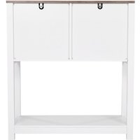Kaffeebarschrank 80 x 35 x 88 cm mit 3 Ebenen Stauraum, Kaffeetisch mit Magnettüren, Sideboard-Buffetschrank für Wohnzimmer und Flur - Mophorn von MOPHORN