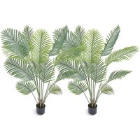 Künstliche Palme von 1,5 m – naturgetreue Kunstpflanze mit sicherem PE-Material und Kippschutz als Dekoration für Zuhause, Büro oder Lager – von MOPHORN