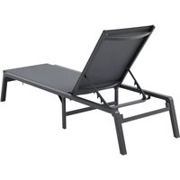 Mophorn - Liegestühle für die Terrasse aus dunkelgrauem Aluminium – 2-teiliges Set. Diese Liegestühle für die Terrasse in Dunkelgrau sind eine von MOPHORN
