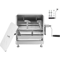 Manueller Fleischmischer 15 l mit Kippbehälter (max. 6,8 kg Fleischmischung), Fleischverarbeitungsgerät mit Untersetzungsgetriebe, Handmixer für von MOPHORN